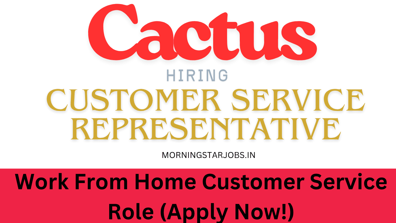 work from home jobs india | CACTUS is Hiring – Work From Home Customer Service Role (Apply Now!)