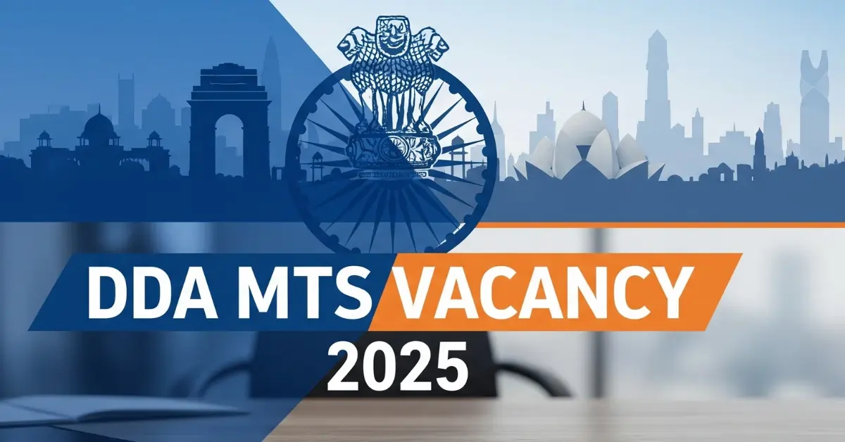 DDA MTS Vacancy 2025: दिल्ली में निकली 700+ सरकारी नौकरी ₹56,900 तक की बेसिक सैलरी